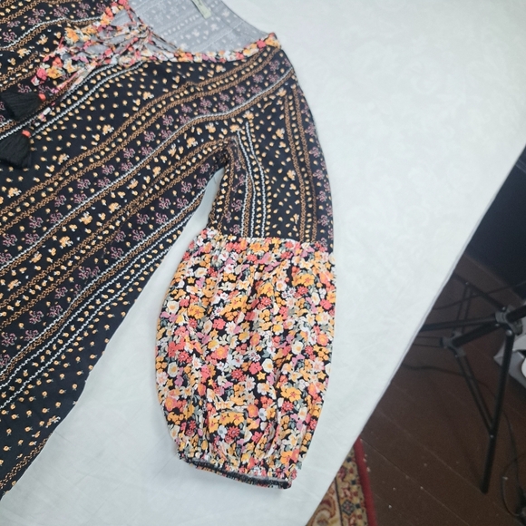 Anthropologie Maaji Black Bagh Ellie Tunic Kafran Beach Size Large - Picture 8 of 12